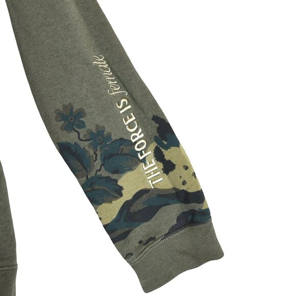 Nike Camo Floral “The Force is Female” Hoodie Size XS Green Black Print Logo Pul - Picture 4 of 7